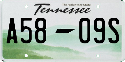 TN license plate A5809S