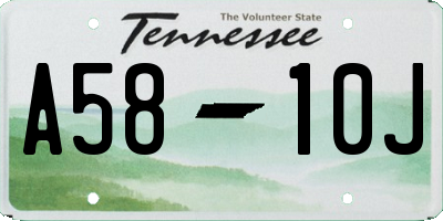TN license plate A5810J
