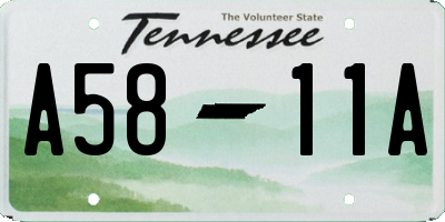 TN license plate A5811A