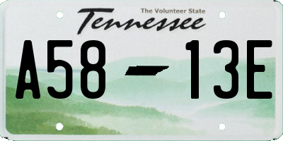 TN license plate A5813E