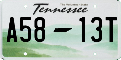 TN license plate A5813T