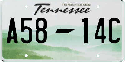 TN license plate A5814C