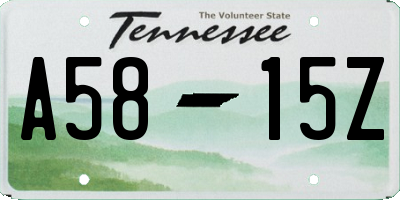 TN license plate A5815Z