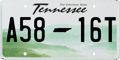 TN license plate A5816T