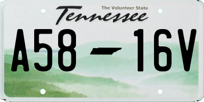 TN license plate A5816V