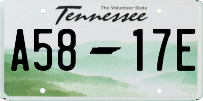 TN license plate A5817E