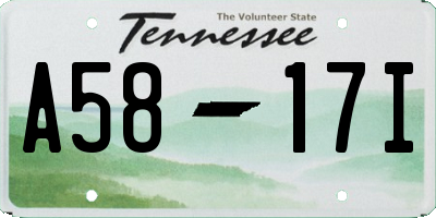 TN license plate A5817I