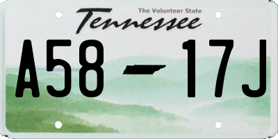 TN license plate A5817J