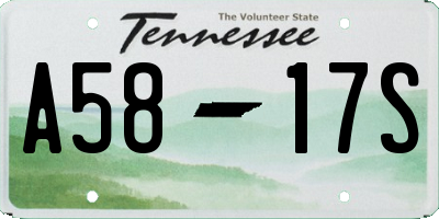 TN license plate A5817S