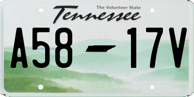 TN license plate A5817V