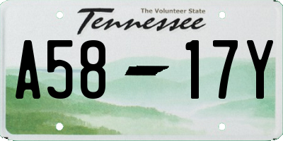 TN license plate A5817Y