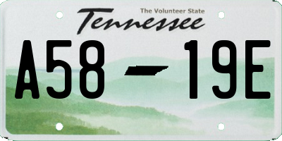 TN license plate A5819E