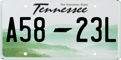 TN license plate A5823L