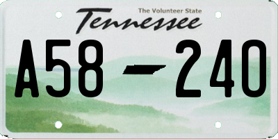 TN license plate A5824O