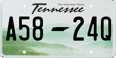 TN license plate A5824Q