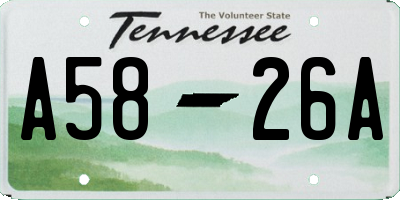 TN license plate A5826A
