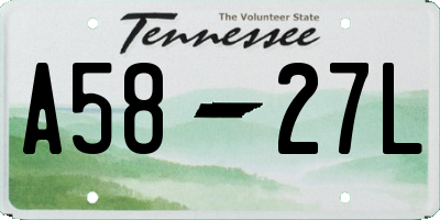 TN license plate A5827L