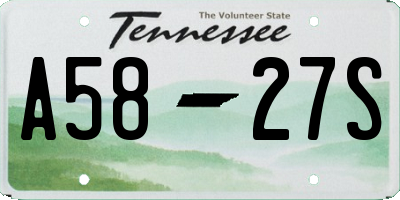 TN license plate A5827S