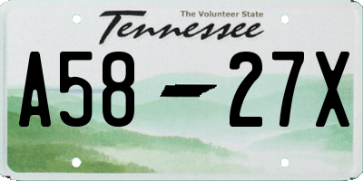 TN license plate A5827X