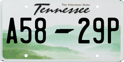 TN license plate A5829P