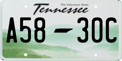 TN license plate A5830C