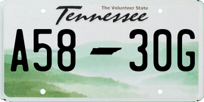 TN license plate A5830G