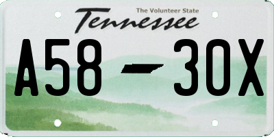 TN license plate A5830X
