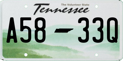 TN license plate A5833Q