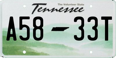 TN license plate A5833T