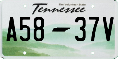 TN license plate A5837V