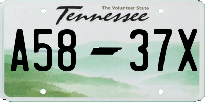 TN license plate A5837X
