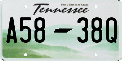 TN license plate A5838Q