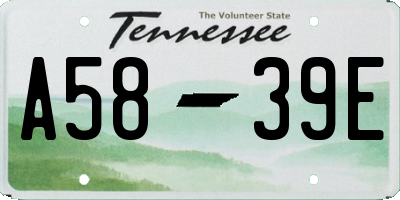 TN license plate A5839E