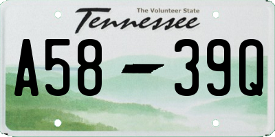 TN license plate A5839Q