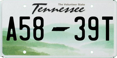 TN license plate A5839T