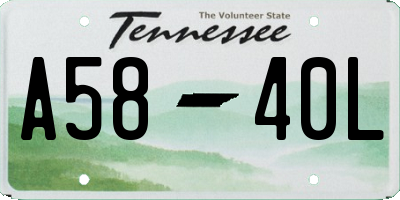 TN license plate A5840L