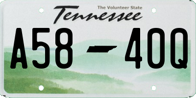 TN license plate A5840Q