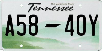 TN license plate A5840Y