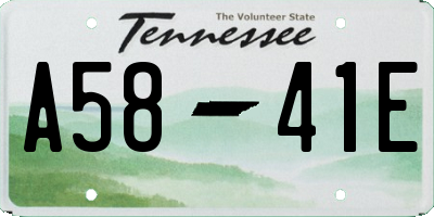 TN license plate A5841E