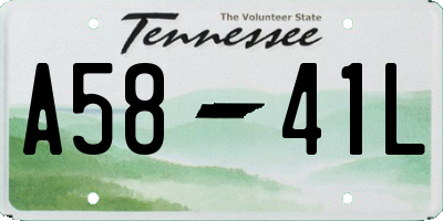 TN license plate A5841L