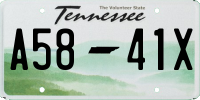 TN license plate A5841X