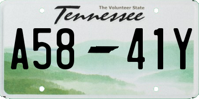 TN license plate A5841Y