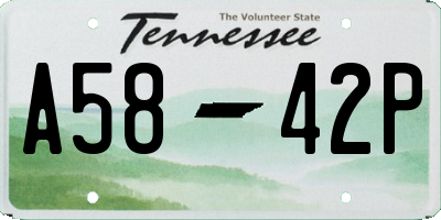 TN license plate A5842P