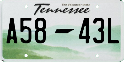 TN license plate A5843L