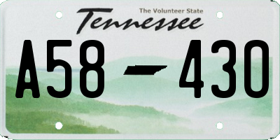 TN license plate A5843O