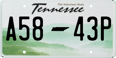 TN license plate A5843P