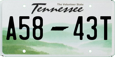 TN license plate A5843T