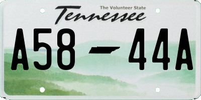 TN license plate A5844A