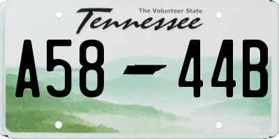 TN license plate A5844B