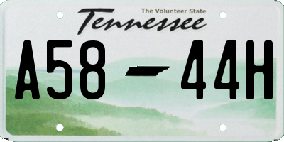 TN license plate A5844H
